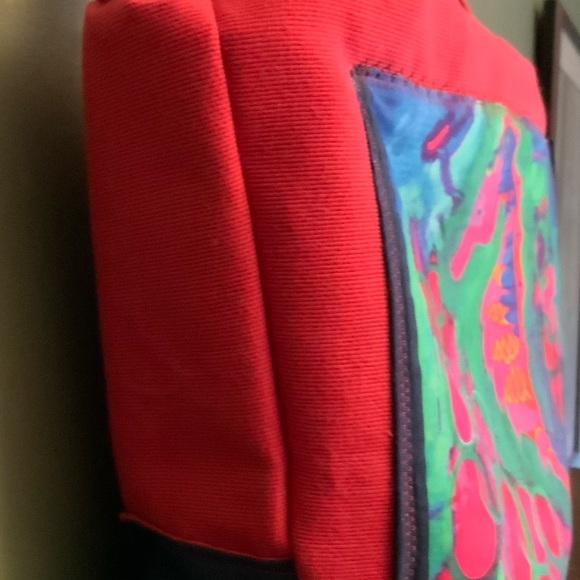 Handcrafted Lined Tote Bag w/ Seahorse Vibrant Design - Picture 4 of 7